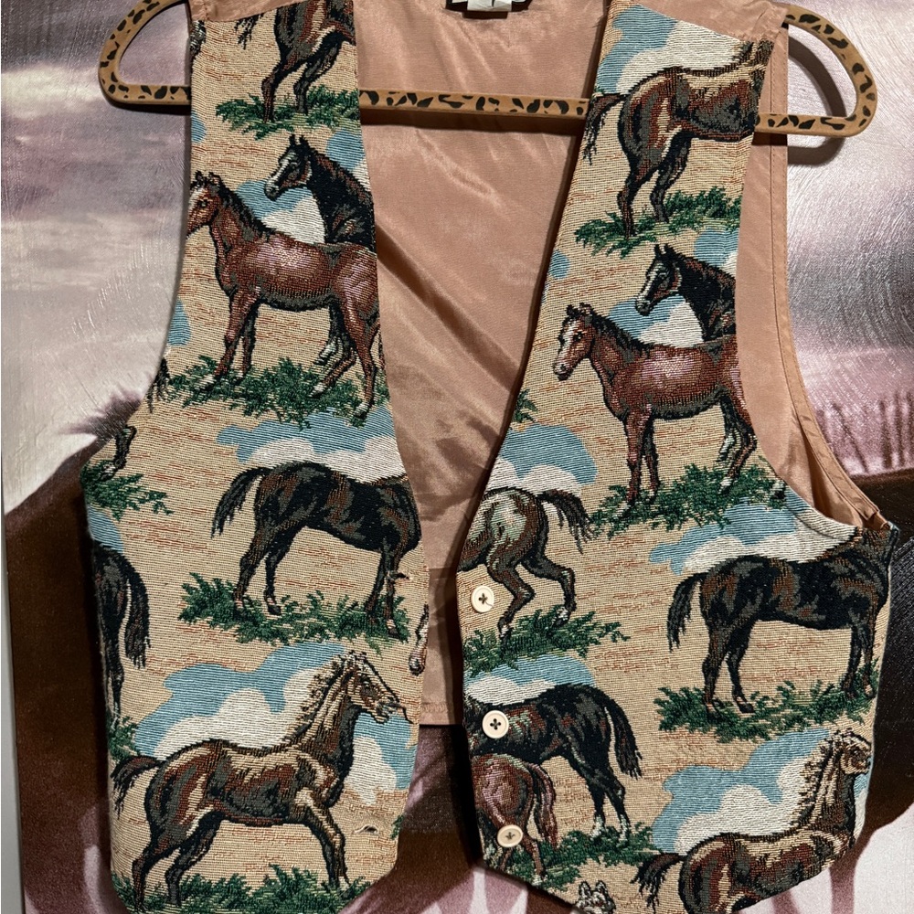 Wrapper Horse Print Vest - Multicolor